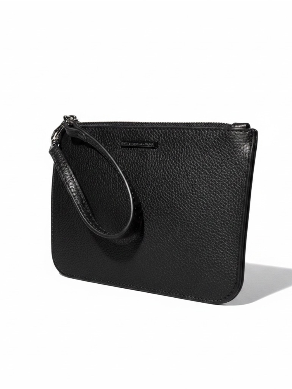 Rebecca Minkoff Black Pebbled Leather Men's Toiletry Pouch